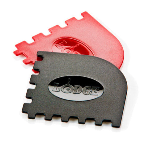 Lodge SCRAPERGPK Set of 2 Grill Pan Scrapers Black/Red